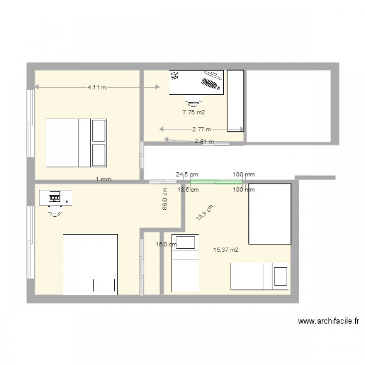 bas du lancon retravaillé. Plan de 0 pièce et 0 m2