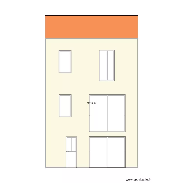 Facade jardin Projet 2. Plan de Facade jardin Projet 2. Plan de