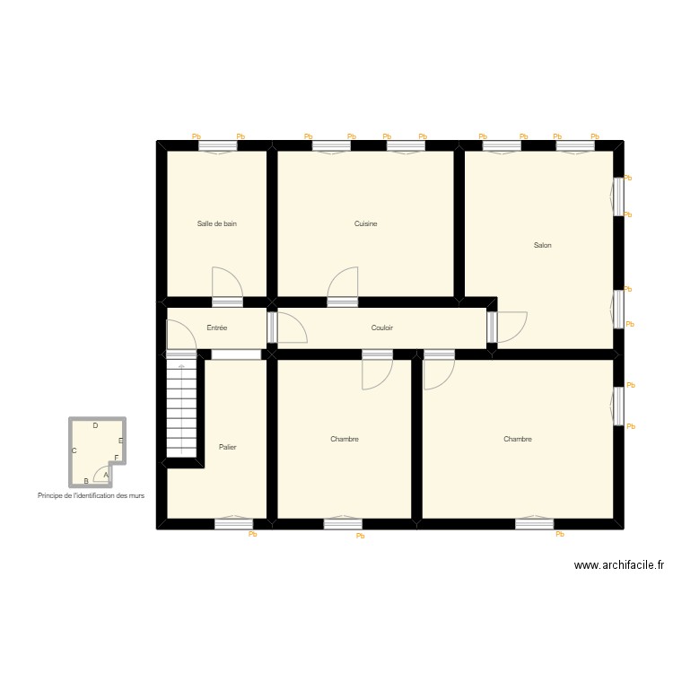 Croquis FISCHBACH 2ème. Plan de 10 pièces et 107 m2