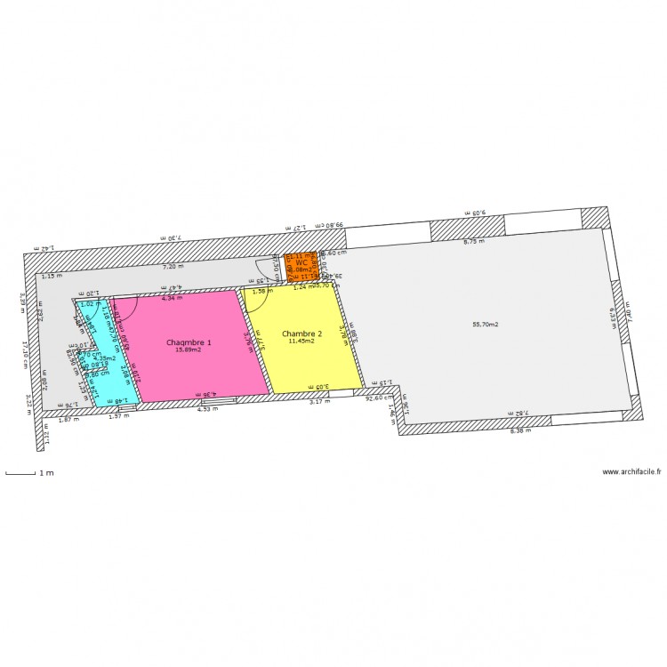 1er étage. Plan de 0 pièce et 0 m2