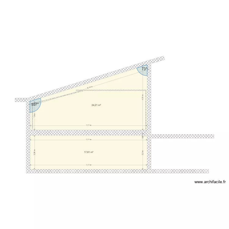 gayet /dormeuil coupe. Plan de gayet /dormeuil coupe. Plan de