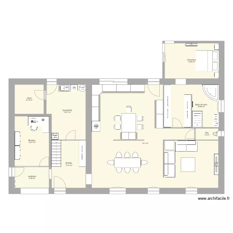 RDC marnay 80 sans clim. Plan de 