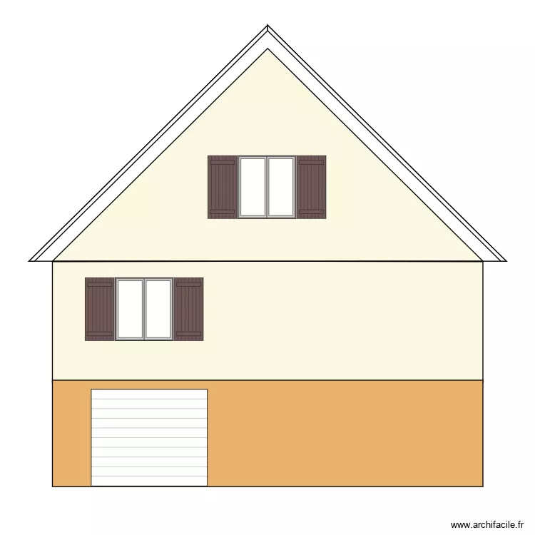 Façade initial ouest. Plan de Façade initial ouest. Plan de