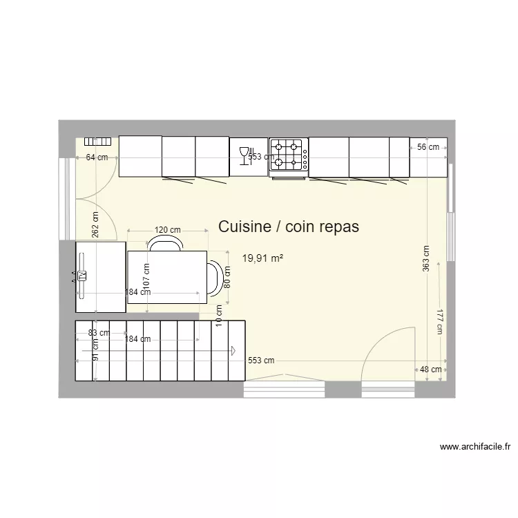 cuisine san costanzo. Plan de 