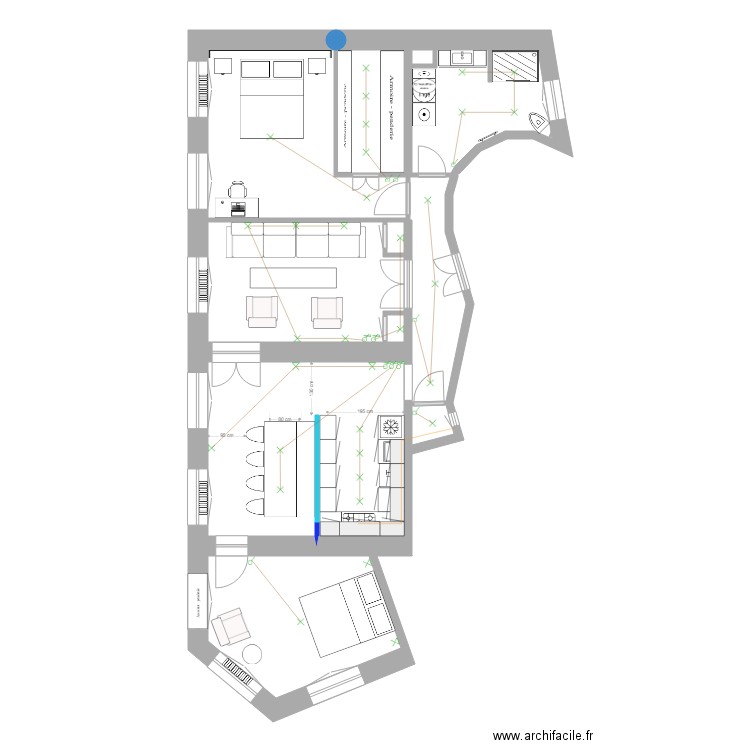 bissou elec 3. Plan de 0 pièce et 0 m2