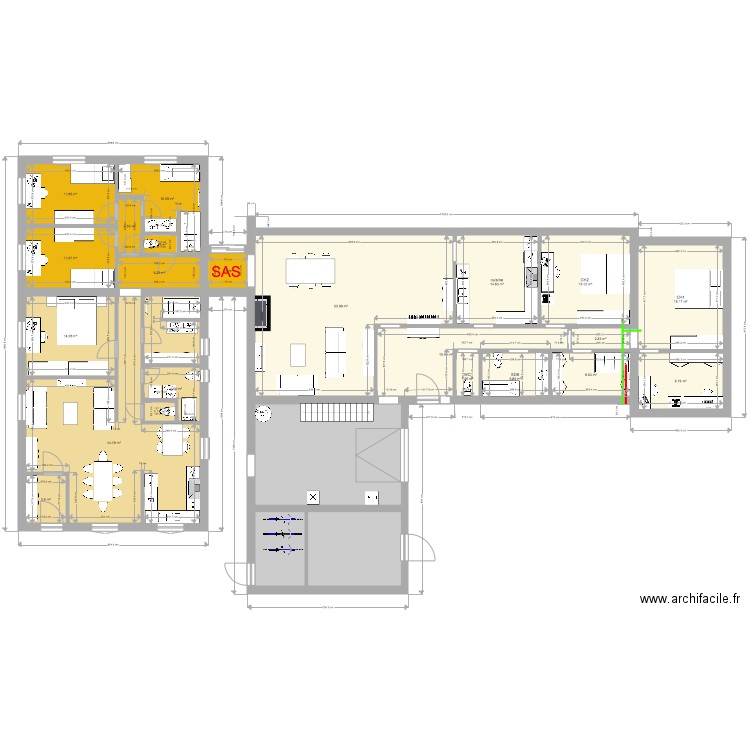 2 maisons. Plan de 0 pièce et 0 m2