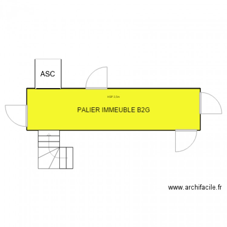 PALIER IMMEUBLE B2G. Plan de 0 pièce et 0 m2