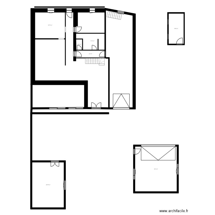 MONNIN. Plan de 15 pièces et 377 m2