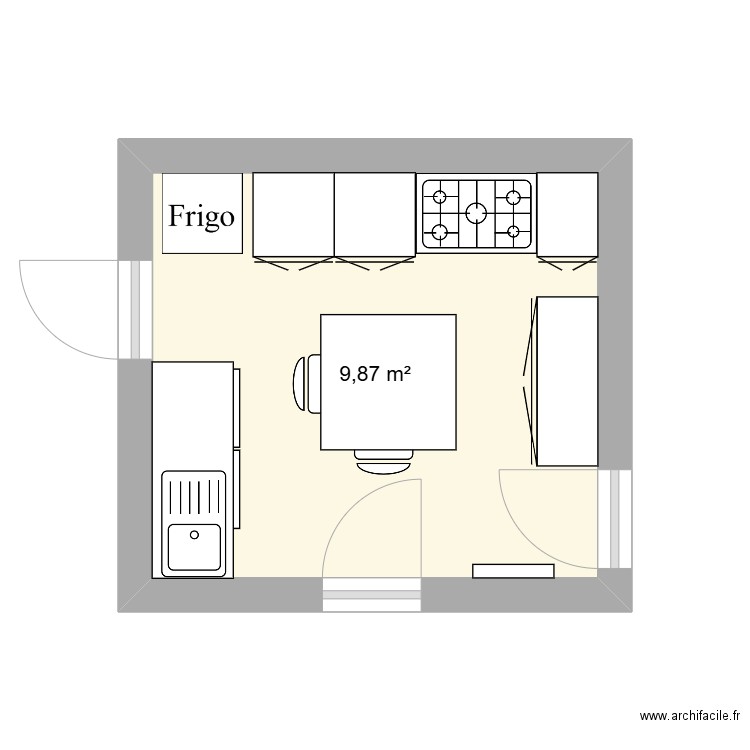 Ramonville - Buanderie. Plan de 1 pièce et 10 m2