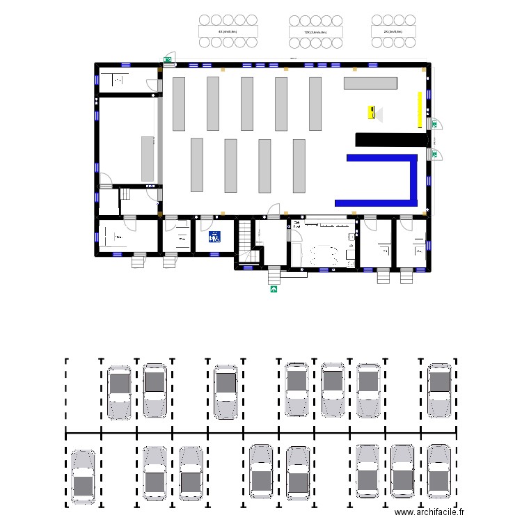 Foyer Lyrette 2. Plan de 10 pièces et 258 m2