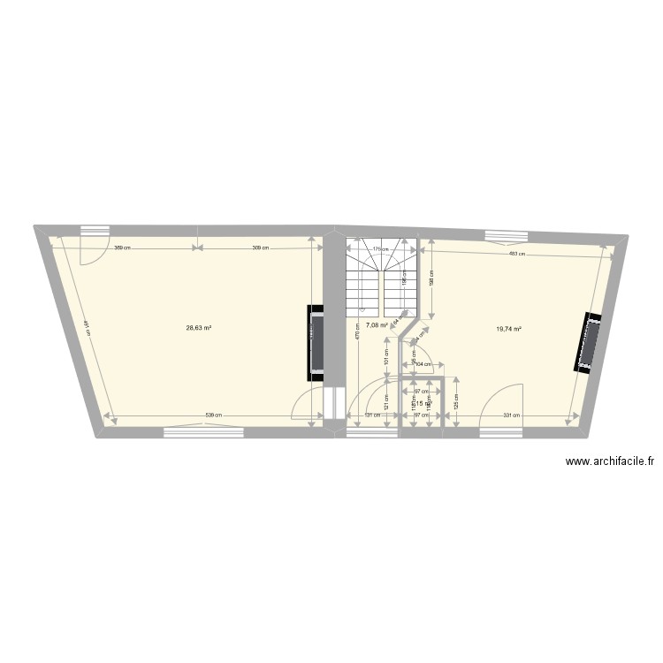 La Previere - Pouancé. Plan de 10 pièces et 115 m2