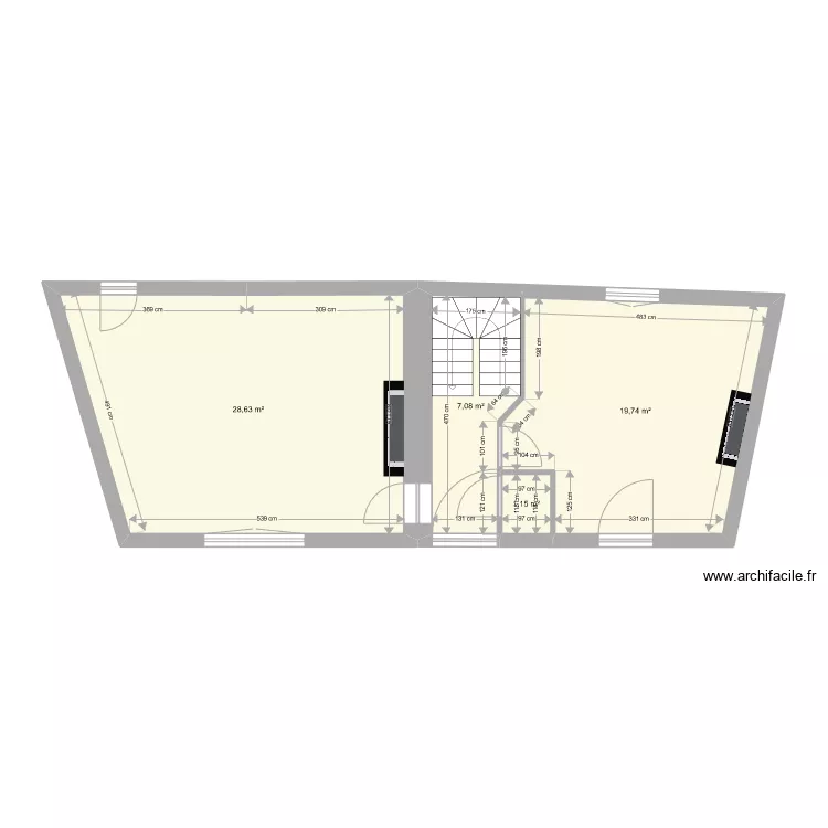 La Previere - Pouanc&eacute;. Plan de 