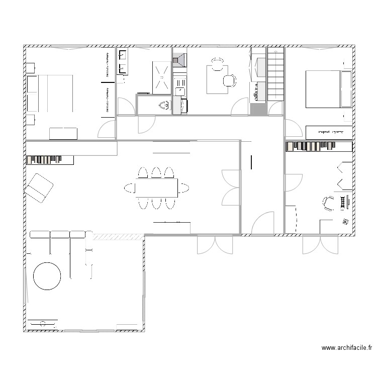 Plan RDC RAFINHA AGENCEMENT V2. Plan de 0 pièce et 0 m2