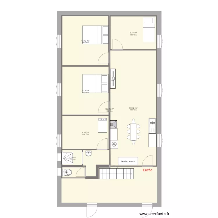 plan appartement Froges. Plan de 