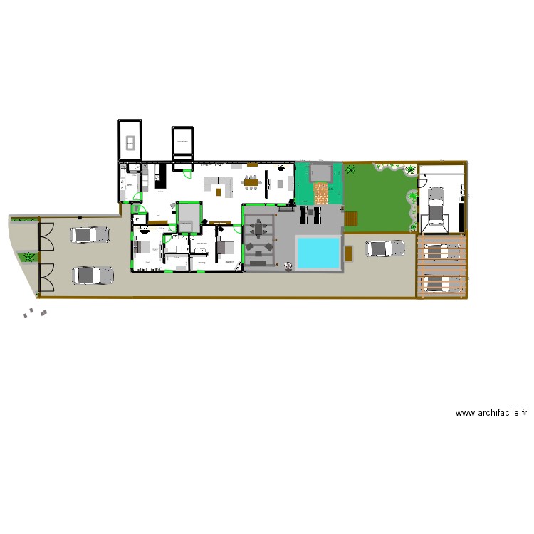 plan fixe. Plan de 48 pièces et 690 m2