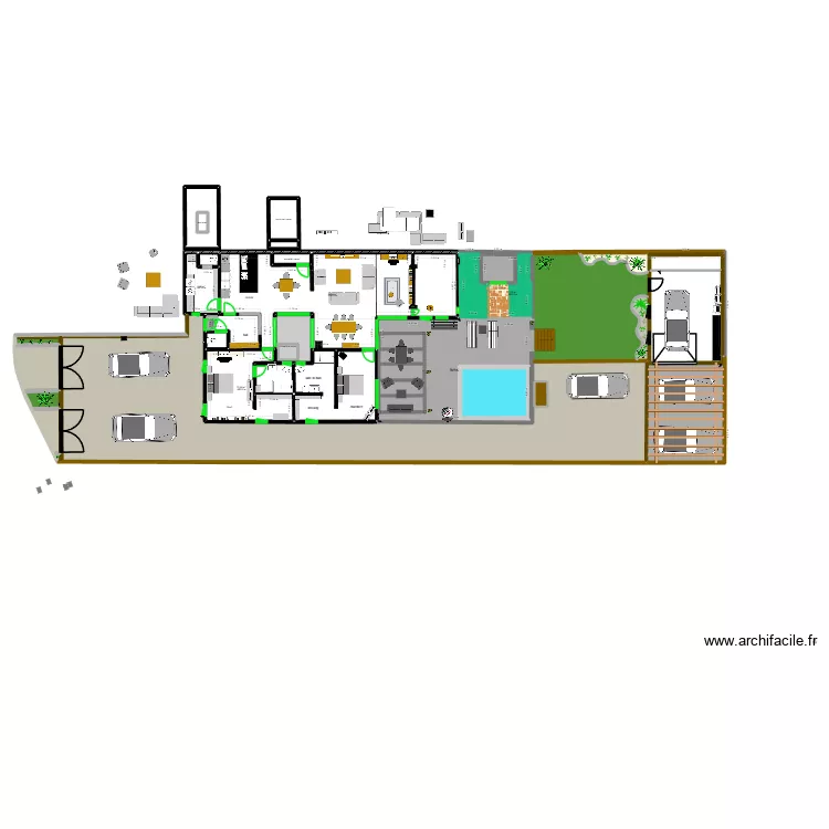 plan fixe. Plan de 33 pièces et 662 m²