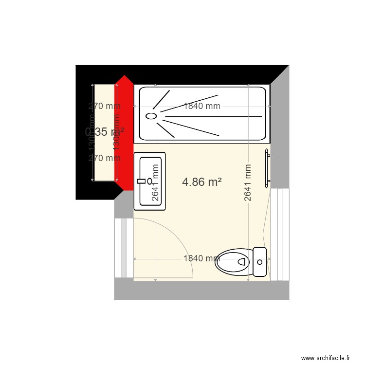 DALLE MULE SDB. Plan de 0 pièce et 0 m2