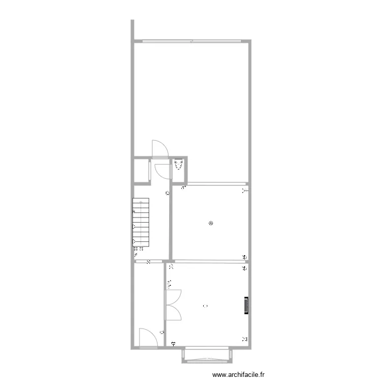 Maison Edoir Rez de Chauss&eacute;e. Plan de 