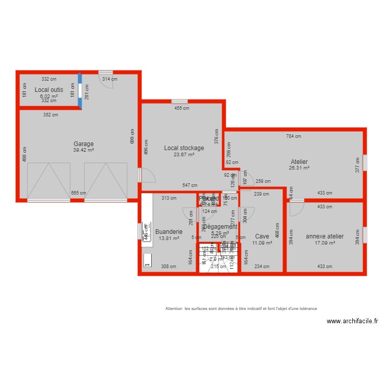 BI 6178 sous sol côté. Plan de 0 pièce et 0 m2