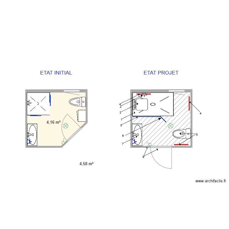 PROVANSAL HR0321/2025. Plan de 2 pièces et 9 m2