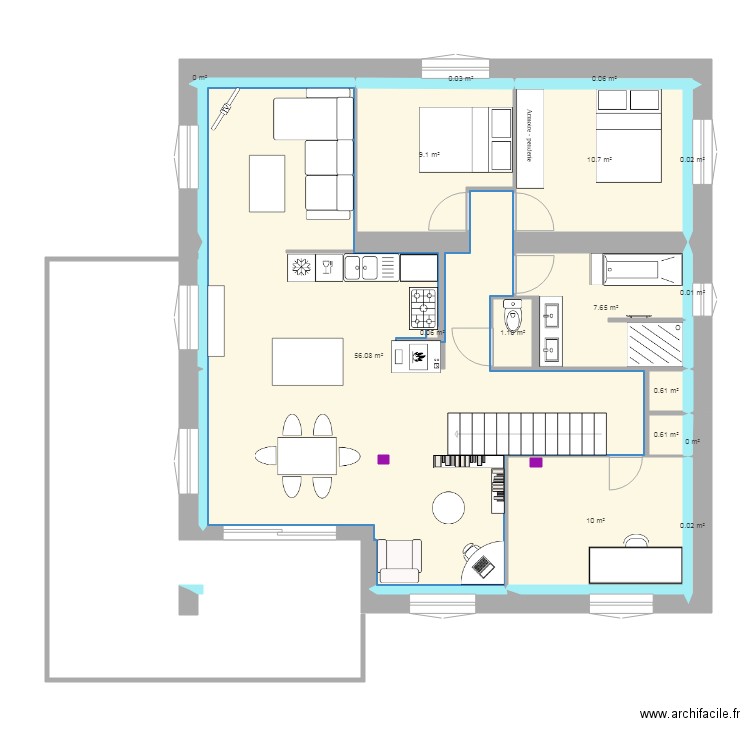 etage. Plan de 0 pièce et 0 m2