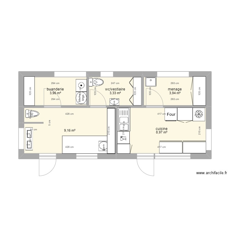 domenjod 2. Plan de 5 pièces et 29 m2