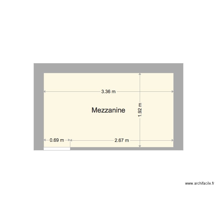 Mezzanine. Plan de 0 pièce et 0 m2