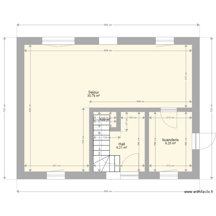 malevic base serpolet. Plan de 9 pièces et 89 m2