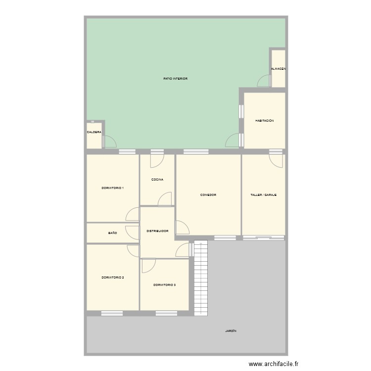 ROMERÍA BORJA PB. Plan de 13 pièces et 220 m2