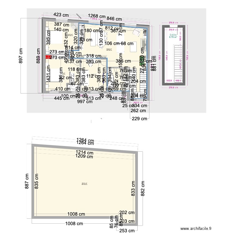 Plan ART. Plan de 6 pièces et 194 m2