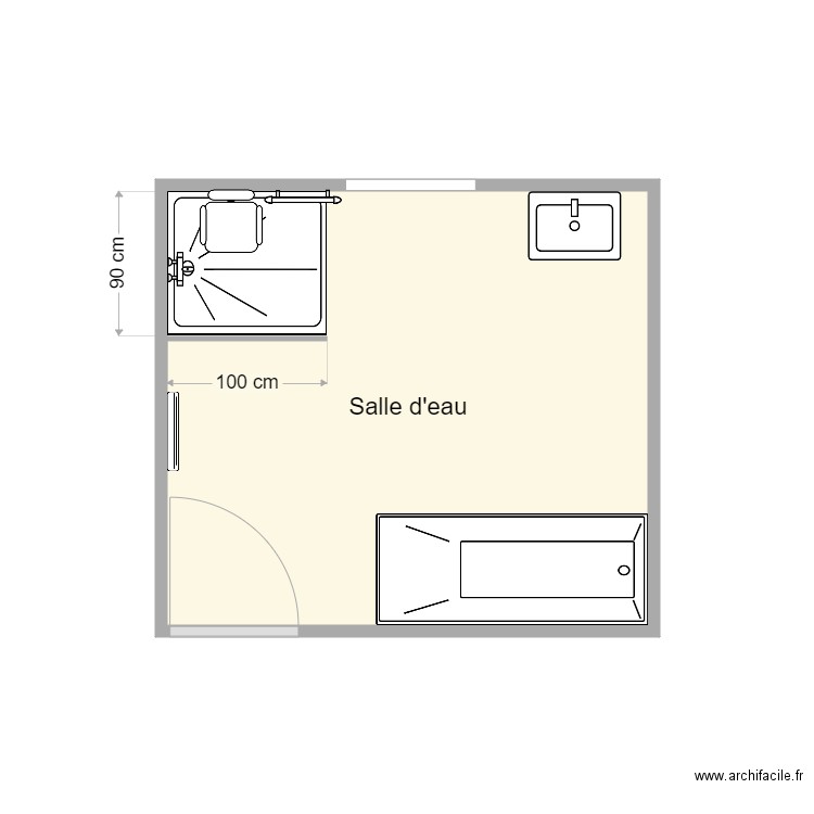 Le Strat. Plan de 1 pièce et 8 m2