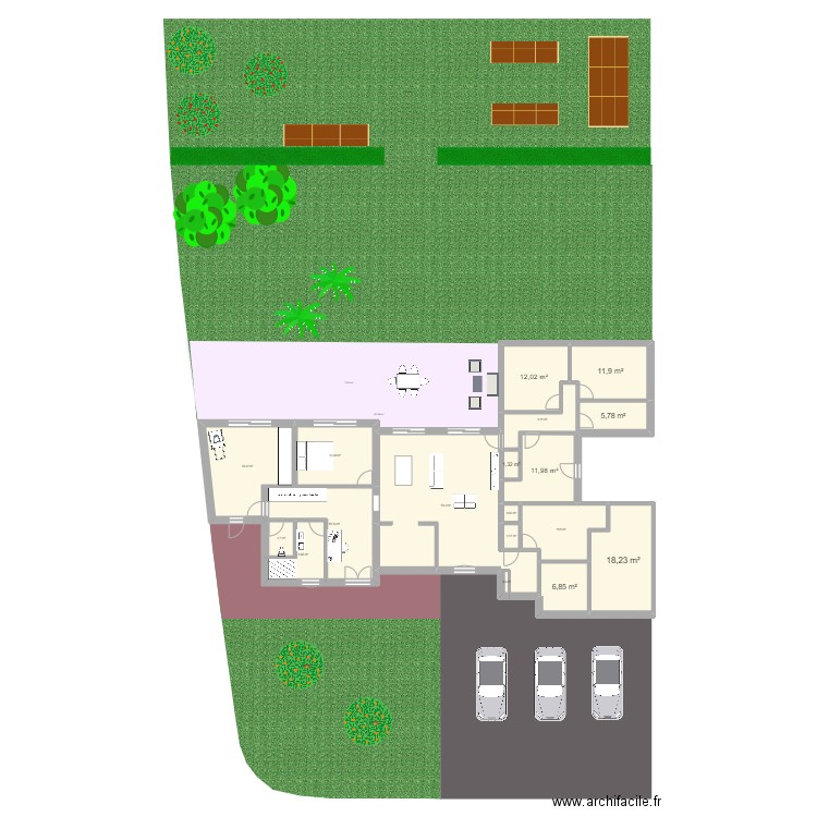 olreuse. Plan de 18 pièces et 200 m2