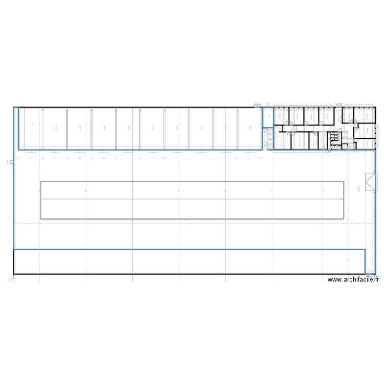 RDC GRANDS PRES. Plan de 22 pièces et 2466 m2