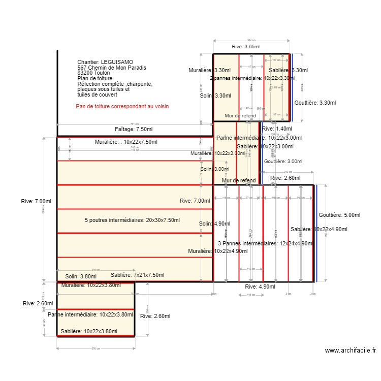 Plan LEGUISAMO. Plan de 0 pièce et 0 m2