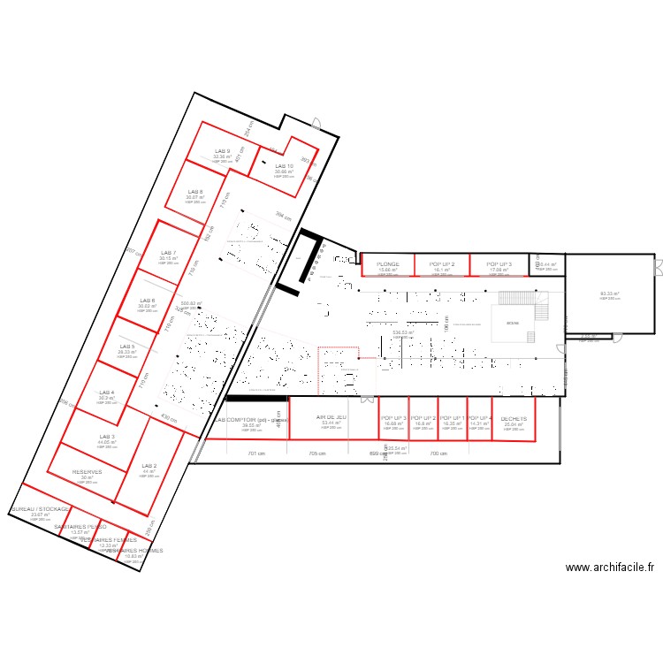 LILLE V7. Plan de 30 pièces et 1891 m2