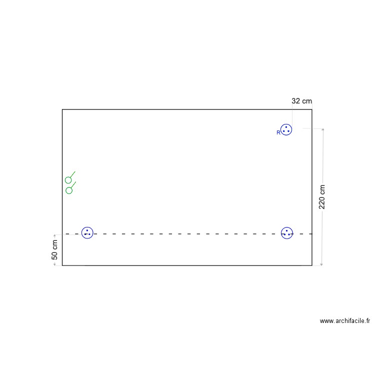 Cuisine implémentation cloison sud. Plan de 0 pièce et 0 m2