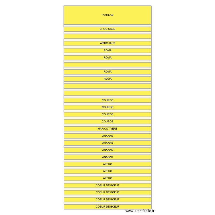 PLAN DES PLANCHES 15/08. Plan de 53 pièces et 516 m2