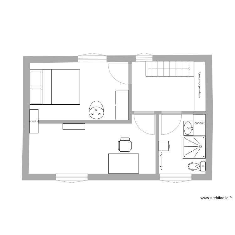 ETAGE version 1 sans cotation. Plan de 0 pièce et 0 m2