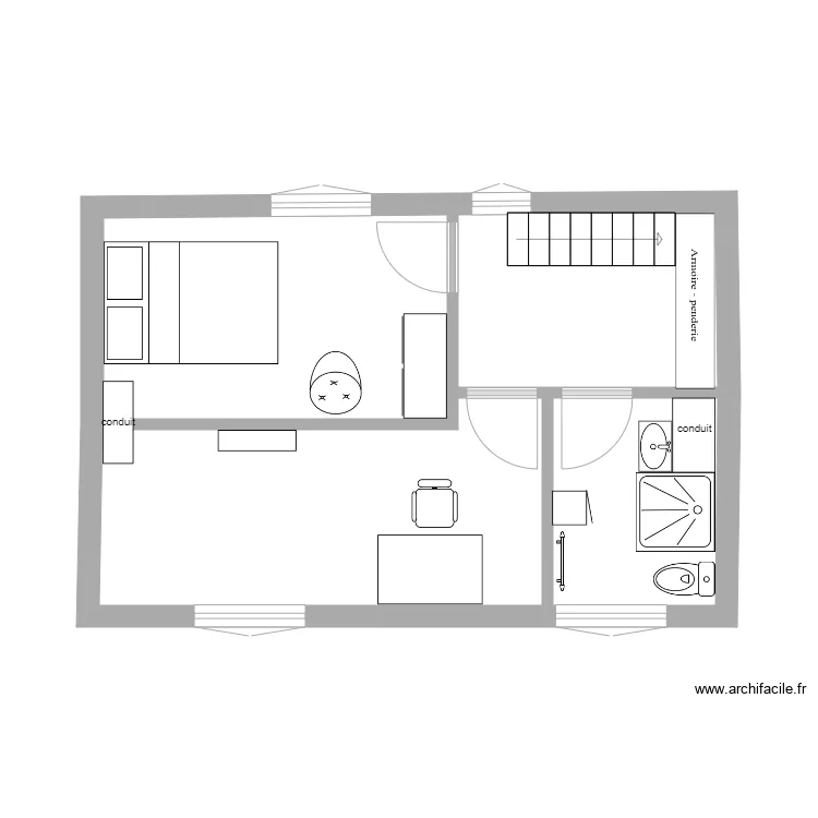ETAGE version 1 sans cotation. Plan de 