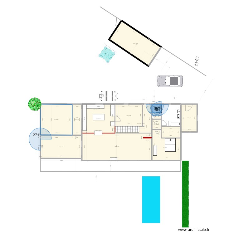 ebauche guipavas prop archi 4. Plan de 15 pièces et 191 m2