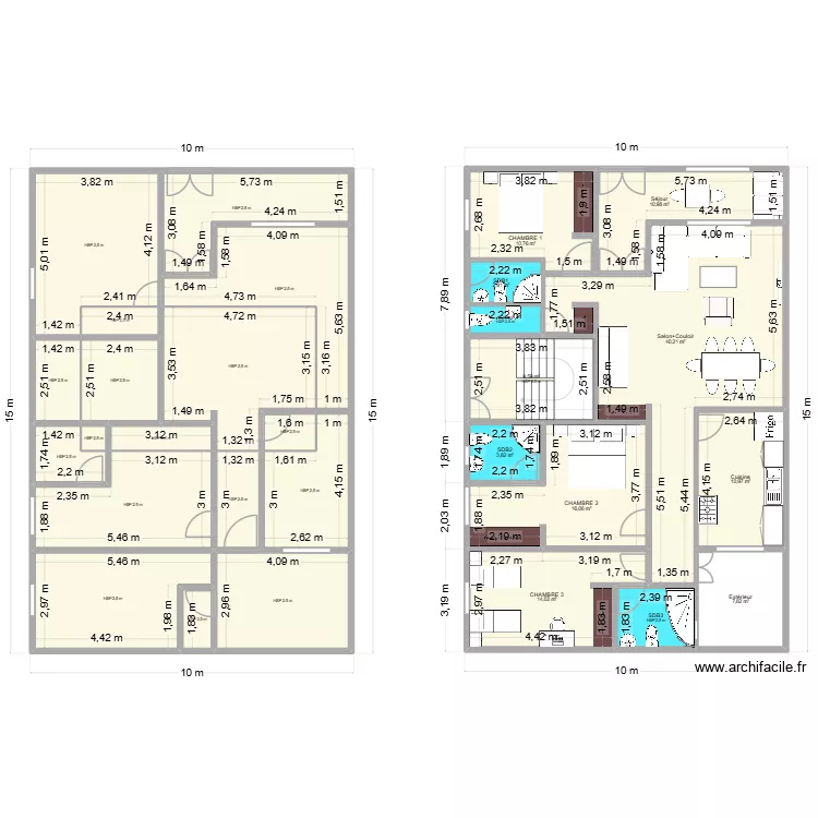 Plan Coto. Plan de 29  et 267 m²