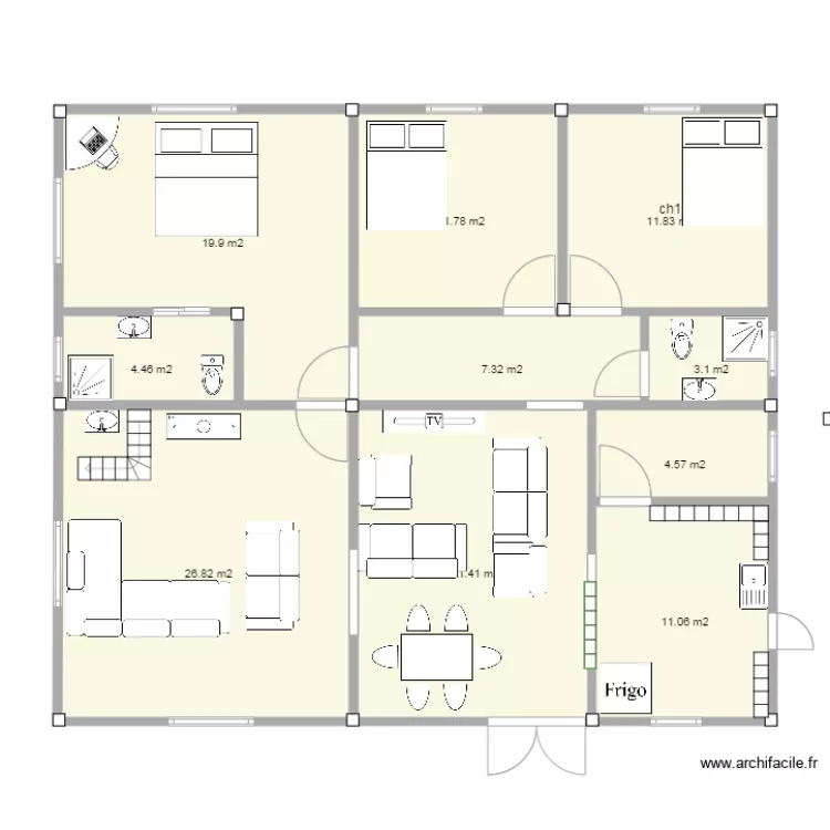 Maison6. Plan de 