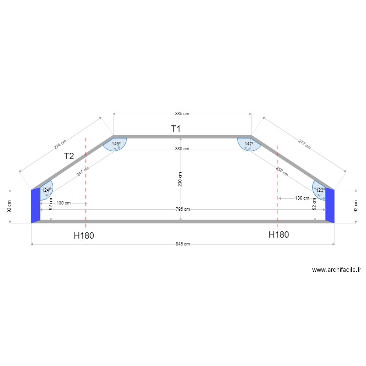 Coupe VALDAMPIERRE. Plan de 0 pièce et 0 m2