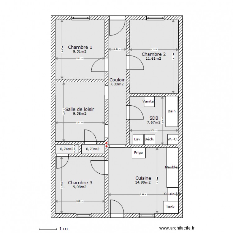 4648-Plan complet avant les travaux. Plan de 0 pièce et 0 m2