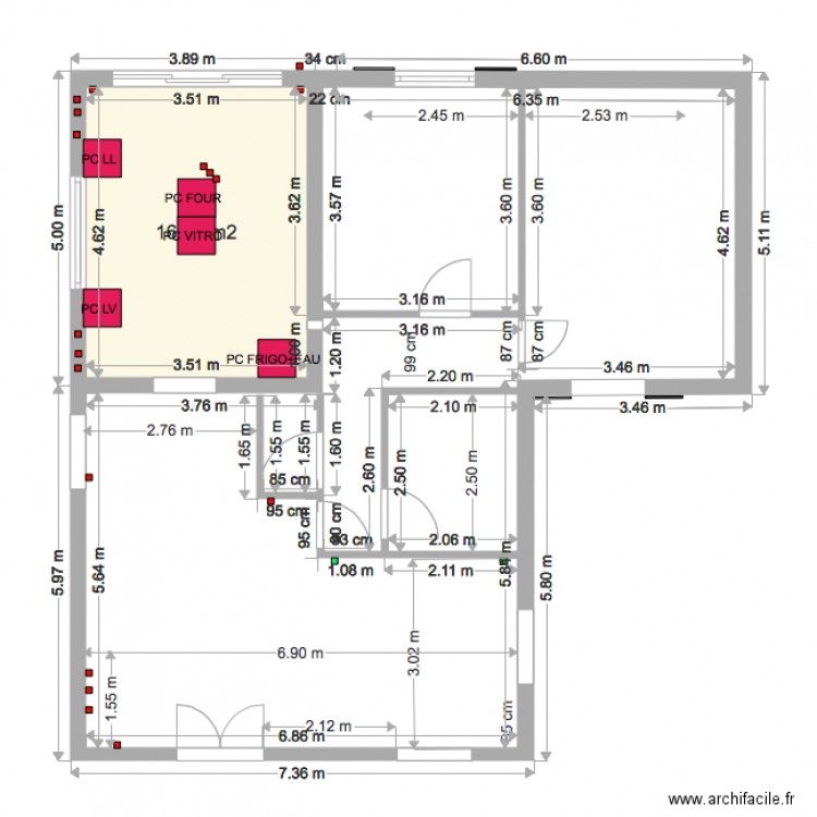 Montalivet Patrick Modif 2015 PC avec cotations. Plan de 0 pièce et 0 m2