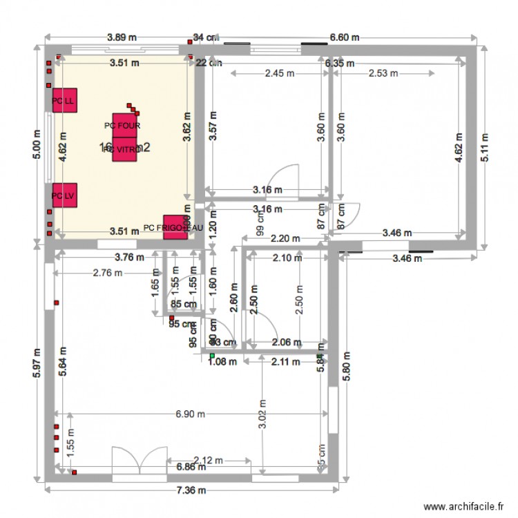Montalivet Patrick Modif 2015 PC avec cotations. Plan de 0 pièce et 0 m2