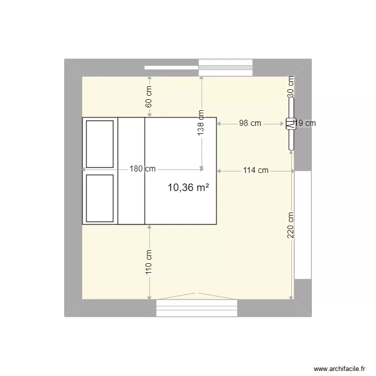 Chambre Saint Sul. Plan de 
