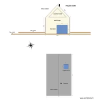 Coupe longitudinale et toitures