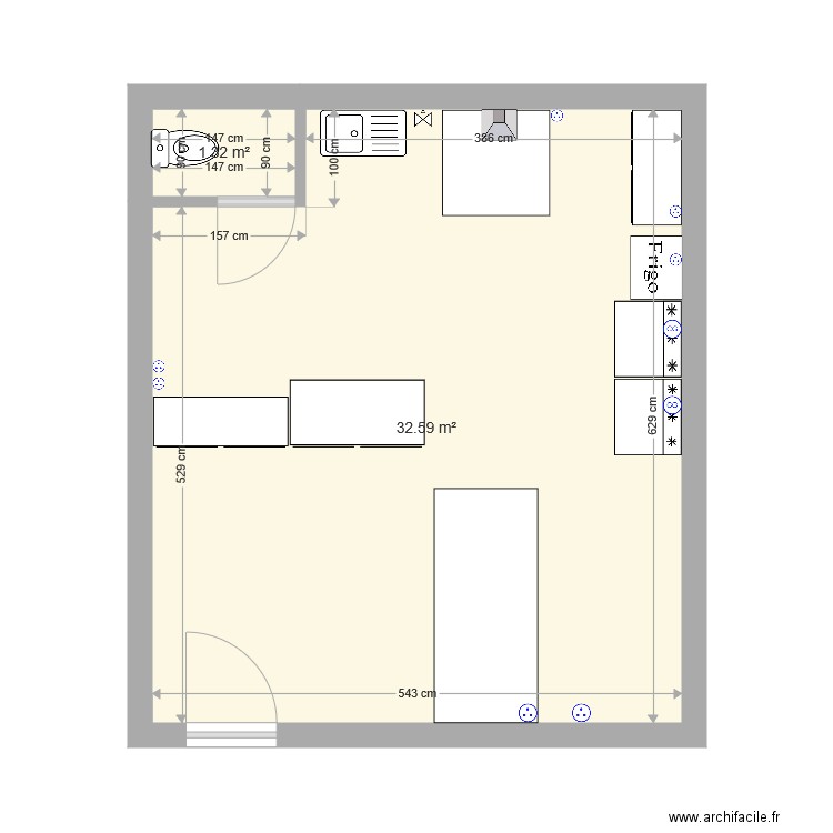 cellule c coutras 3. Plan de 0 pièce et 0 m2