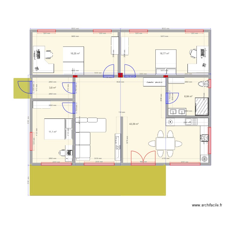 108 старый измененный. Plan de 0 pièce et 0 m2